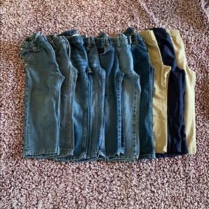 7 Pair Jeans, 1 Weeboks and 2Pair Khakis-Size 4T